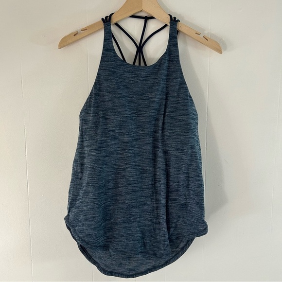Lululemon‎ Raise The Barre Tank in Heathered Nocturnal Teal sz 8 - Picture 4 of 6